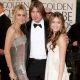 Tish, Billy Ray and Miley Cyrus make it a family affair on the Globes red carpet