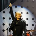 Jon Bon Jovi performs onstage during the MTV Europe Music Awards 2010 live show at La Caja Magica in Madrid, Spain, on November 7, 2010