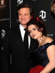 Colin Firth and Helena Bonham Carter attend the premiere of “The King’s Speech” presented by The Weinstein Company, DeLeon, and AOL at Ziegfeld Theatre, NYC, November 8, 2010