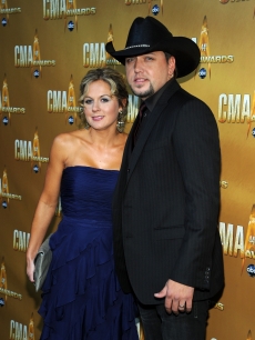 Jason Aldean and guest attend the 44th Annual CMA Awards at the Bridgestone Arena in Nashville, Tennessee, on November 10, 2010 