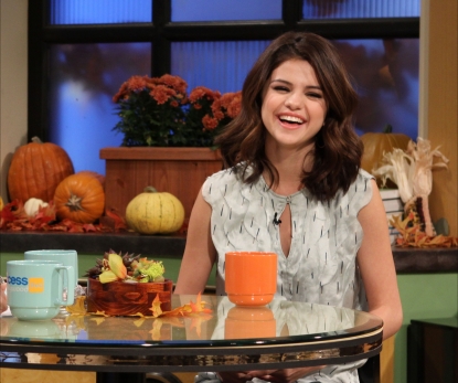 Selena Gomez stops by Access Hollywood Live on November 9, 2010