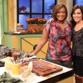 Food Network star Sunny Anderson shows off some of her favorite Thanksgiving recipes with Kit Hoover on Access Hollywood Live on Nov. 22, 2010