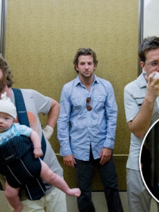 Zach Galifianakis, Bradley Cooper and Ed Helms in “The Hangover” / Bill Clinton