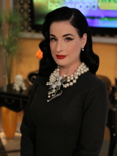 Original burlesque beauty Dita Von Teese visits Access Hollywood Live on November 15, 2010