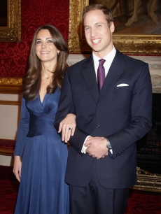 Prince William and Kate Middleton pose for photographs in the State Apartments of St. James Palace in London, England on November 16, 2010 