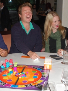 “Community’s” Yvette Nicole Brown, Access Hollywood’s Billy Bush, “G.I. Joe’s” Rachel Nichols and Tim Allen play “Trivial Pursuit - Bet You Know It” at Lollipop Theater Network’s annual Game Night sponsored by Hasbro in Los Angeles on November 16, 2010