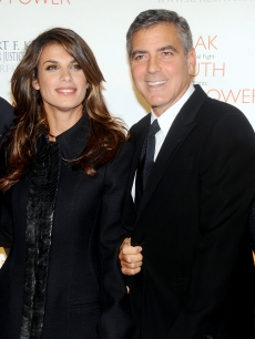 Elisabetta Canalis and George Clooney attend the 2010 Robert F. Kennedy Center for Justice & Human Rights Ripple of Hope Awards Dinner at Pier Sixty at Chelsea Piers in New York City on November 17, 2010 