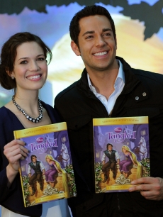 Mandy Moore and Zachary Levi promote their new movie “Tangled” at the Disney Store, NYC, November 19, 2010