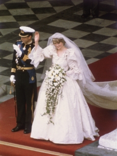 Charles, Prince of Wales, with his wife, Princess Diana (1961 - 1997), on the altar of St Paul’s Cathedral during their marriage ceremony, July 29, 1981
