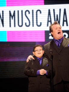 “Modern Family’s” Rico Rodriguez and Eric Stonestreet present an award at the 2010 American Music Awards held at Nokia Theatre L.A. Live in Los Angeles on November 21, 2010