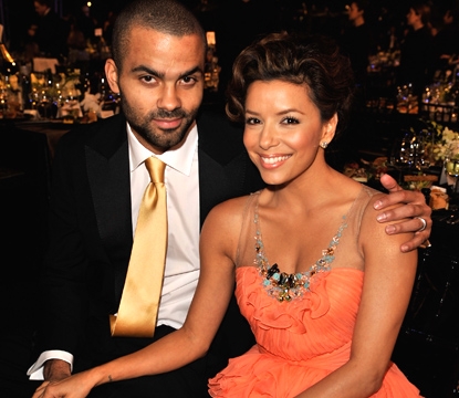 Fresh off the basketball court, Tony Parker joins his wife, Eva Longoria Parker at the 2009 SAG Awards