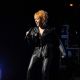 Cyndi Lauper rocks out on stage  during Theatre Within’s 30th Annual John Lennon Tribute Concert at the Beacon Theatre in NYC on November 12, 2010 