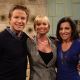 Jaime Pressly visits Billy Bush and Kit Hoover on the set of Access Hollywood Live on November 15, 2010