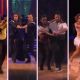 Lacey Schwimmer and Kyle Massey, Bristol Palin and Mark Ballas, Brandy and Maksim Chmerkovskiy, and Jennifer Grey with Derek Hough on “Dancing,” Nov. 15, 2010