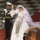Charles, Prince of Wales, with his wife, Princess Diana (1961 - 1997), on the altar of St Paul’s Cathedral during their marriage ceremony, July 29, 1981, Elizabeth Emanuel, designer of Diana’s dress (bottom right)