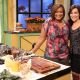 Food Network star Sunny Anderson shows off some of her favorite Thanksgiving recipes with Kit Hoover on Access Hollywood Live on Nov. 22, 2010