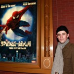 Reeve Carney leaves the theater after the opening night preview of “Spider-Man: Turn Off the Dark” at the Foxwoods Theater in New York City on November 28, 2010