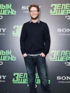 Seth Rogen attends the “The Green Hornet” film photocall at the Ritz Carlton hotel in Moscow on December 8, 2010 
