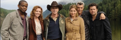 The cast of “Psych’s” “Twin Peaks” homage episode