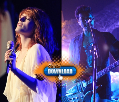 Florence Welch of Florence and The Machine (left) and Dougy Mandagi of The Temper Trap (right), at KROQ’s Almost Acoustic Christmas Night 2, Gibson Amphitheatre, LA, Dec. 12, 2010