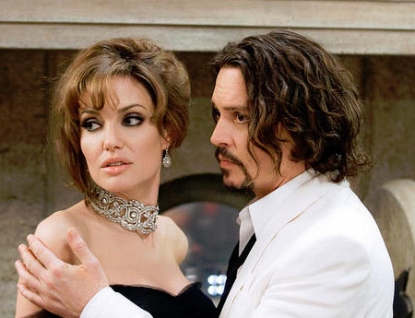 Angelina Jolie and Johnny Depp in “The Tourist”