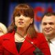 Christine O’Donnell speaks to her supporters after losing the midterm election to Democratic U.S. Senator-elect Chris Coons (D-DE), Delaware, November 2, 2010