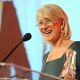 Helen Mirren, recipient of the Sherry Lansing Leadership Award speaks onstage at The Hollywood Reporter’s Annual “Power 100: Women In Entertainment Breakfast” held at The Beverly Hills Hotel in Beverly Hills, Calif. on December 7, 2010 