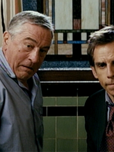 Robert De Niro and Ben Stiller and in a scene from “Little Fockers”