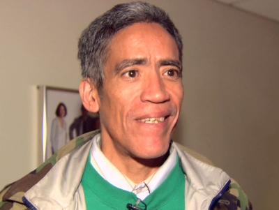 Ted Williams talks to Access Hollywood backstage at the “Today” show in New York City on January 6, 2010 