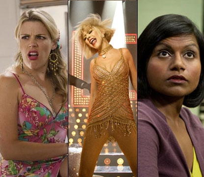 “Cougar Town’s” Busy Phillips, Christina Aguilera in “Burlesque” and “The Office’s” Mindy Kaling