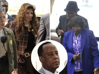 LaToya, Joe and Katherine Jackson arrive for the second day of the preliminary hearing for Dr Conrad Murray on January 5, 2011 in Los Angeles / Dr. Conrad Murray