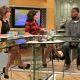 Guest co-host Lisa Rinna, along with Kit Hoover, chat with Gabe Okoye on Access Hollywood Live on December 22, 2010