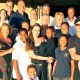 Brad Pitt and Angelina Jolie with their children and owners and staff of the Naankuse Wildlife Sanctuary where Pitt and Jolie spent Christmas with their six children on December 25, 2010
