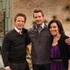 “Bachelor” Brad Womack with Billy Bush and Kit Hoover on the set of Access Hollywood Live in Los Angeles on January 5, 2011