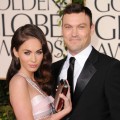 Megan Fox and Brian Austin Green arrive at the 68th Annual Golden Globe Awards held at The Beverly Hilton hotel, Beverly Hills, January 16, 2011