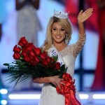 Teresa Scanlan, Miss Nebraska, waves after being crowned Miss America during the 2011 Miss America Pageant at the Planet Hollywood Resort & Casino in Las Vegas on January 15, 2011 