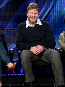 Emilia Clarke, Sean Bean, and Peter Dinklage speak during the “Game of Thrones” panel at the HBO portion of the 2011 Winter TCA press tour held at the Langham Hotel, Pasadena, January 7, 2011