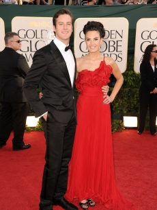 Armie Hammer and Elizabeth Chambers arrive at the 68th Annual Golden Globe Awards held at The Beverly Hilton hotel in Beverly Hills on January 16, 2011 