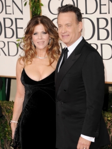 Rita Wilson and Tom Hanks arrive at the 68th Annual Golden Globe Awards held at The Beverly Hilton hotel in Beverly Hills on January 16, 2011 