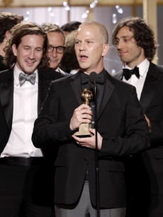 Ryan Murphy accepts the award for Best Television Series - Comedy or Musical for “Glee” onstage during the Golden Globes at the Beverly Hilton International Ballroom in Beverly Hills on January 16, 2011 
