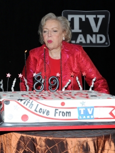 Betty White blows out her candles at her 89th birthday party at Le Cirque in New York City on January 18, 2011