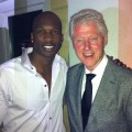 Chad Ochocinco and Bill Clinton in Miami, Jan. 20, 2011
