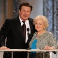 Alec Baldwin and Betty White speak onstage during the 17th Annual Screen Actors Guild Awards held at The Shrine Auditorium, Los Angeles, January 30, 2011