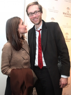Rose Byrne and Stephan Merchant attend the opening of The Macallan photo exhibit at Milk Studios, NYC, January 20, 2011