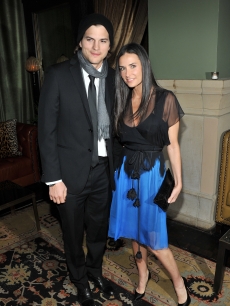 Ashton Kutcher and Demi Moore attend the after party for the Cinema Society’s screening of “No Strings Attached” at the Soho Grand Hotel in NYC, on January 20, 2011