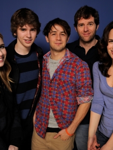 Emma Roberts, Freddie Highmore, Michael Angarano, director Gavin Wiesen and Elizabeth Reaser pose for a portrait during the 2011 Sundance Film Festival at The Samsung Galaxy Tab Lift, Park City, Utah, January 24, 2011