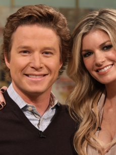 Billy Bush and Marisa Miller hang out on Access Hollywood Live on January 27, 2011