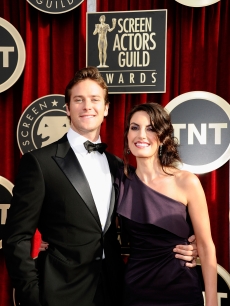 “The Social Network’s” Armie Hammer and wife Elizabeth Chambers arrive at the 17th Annual Screen Actors Guild Awards held at The Shrine Auditorium, Los Angeles, January 30, 2011