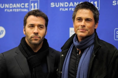 Jeremy Piven and Rob Lowe pose at the premiere of their film, “I Melt With You,” during the 2011 Sundance Film Festival in Park City, Utah on January 26, 2011