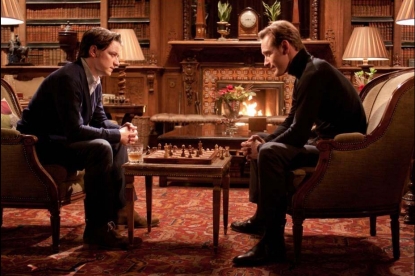 James McAvoy and Michael Fassbender star as Professor X and Magneto in “X-Men: First Class”